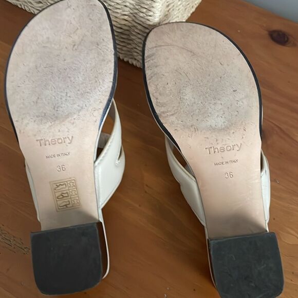 Theory Leather Thong Style Sandals - Picture 6 of 7